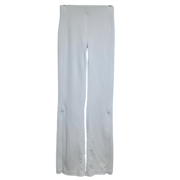 lululemon Brushed Softstreme Ribbed Zip Flared Pant Bone Size 4 - Picture 1 of 5